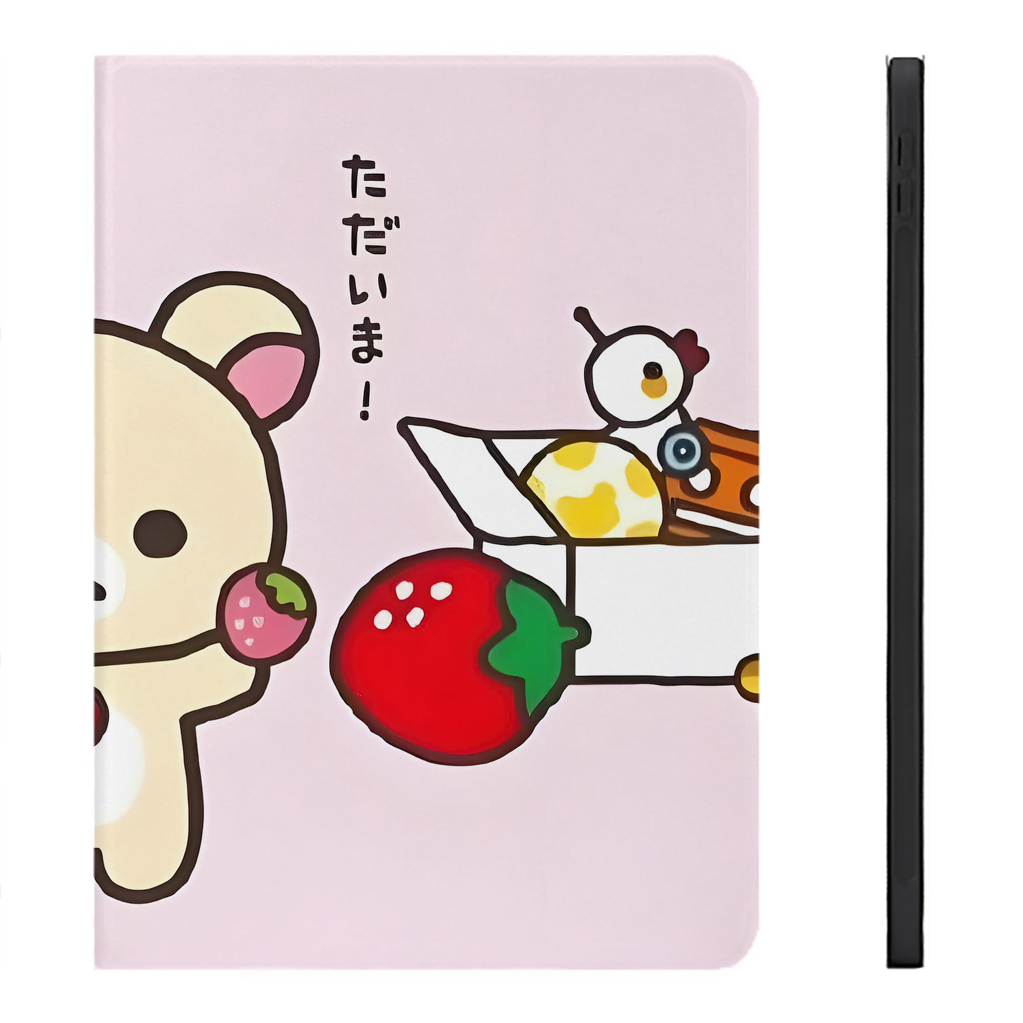 （画像用） リラックマ リラックマ キイロイトリ Rilakkuma Korilakkuma Kiiroitori IPadケース ペンホルダー付き ブックスタイルデザイン